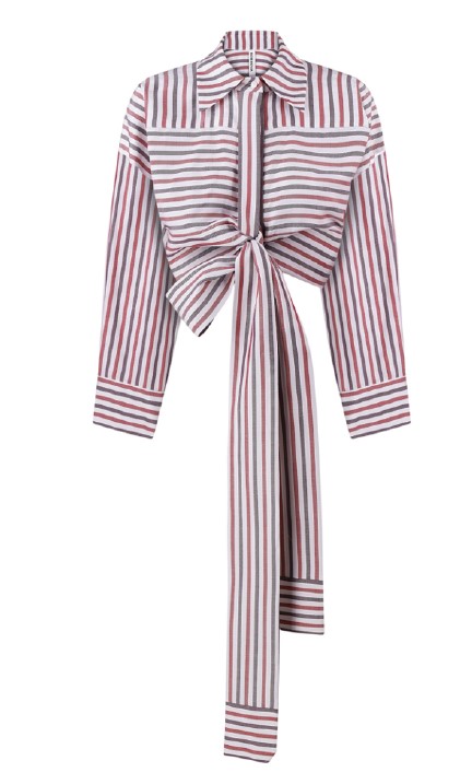 Striped Cropped Shirt