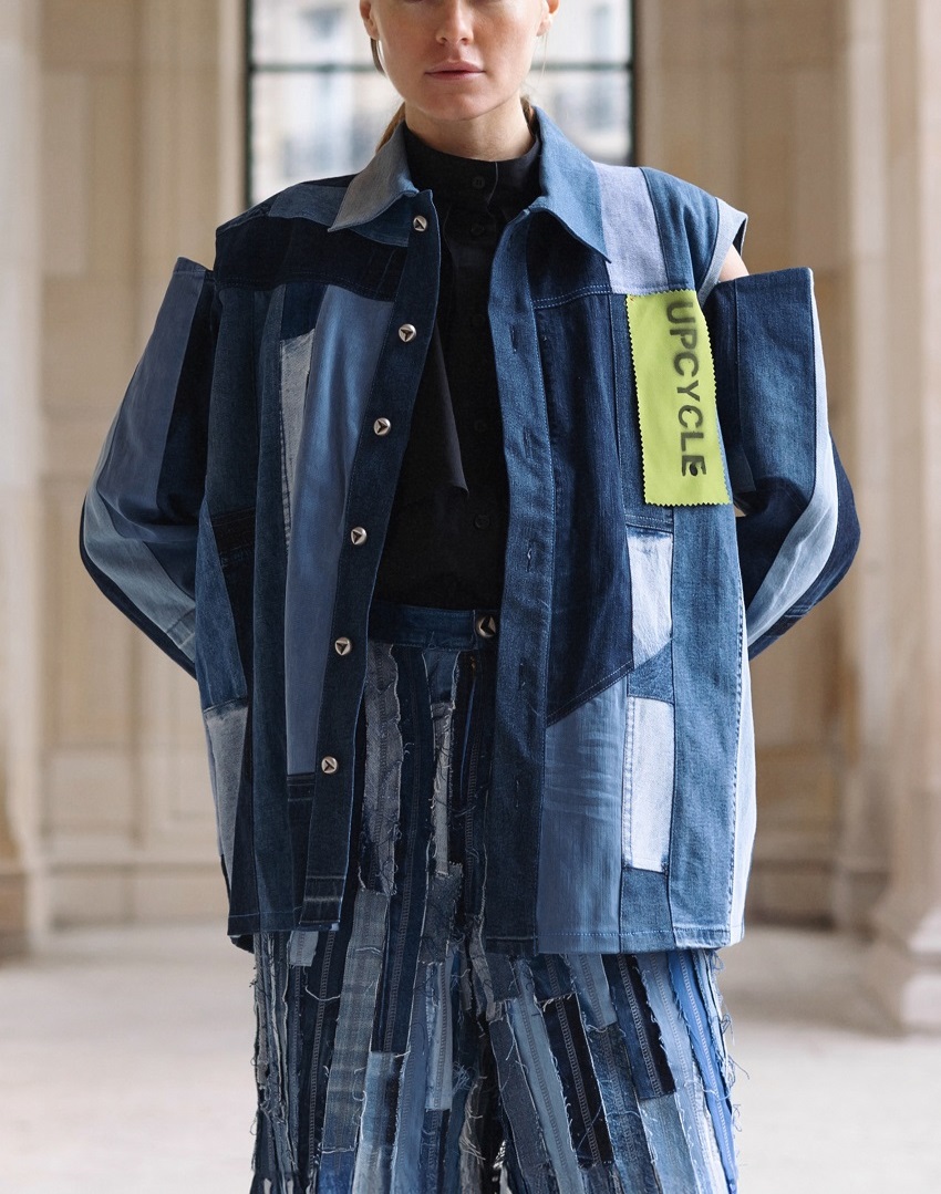 Denim Patchwork Cutout Shirt/Jacket
